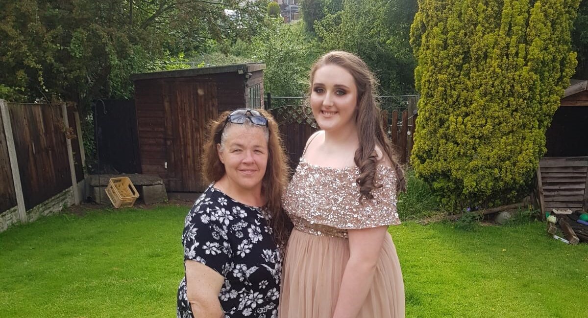 Ashlee with her foster carer, Sharen